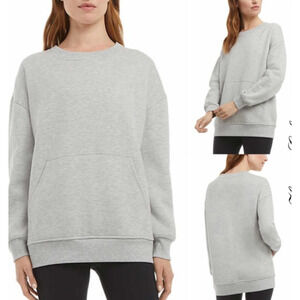 Danskin Oversized Crewneck Sweatshirt Pullover Heather Grey Women's Medium NWT